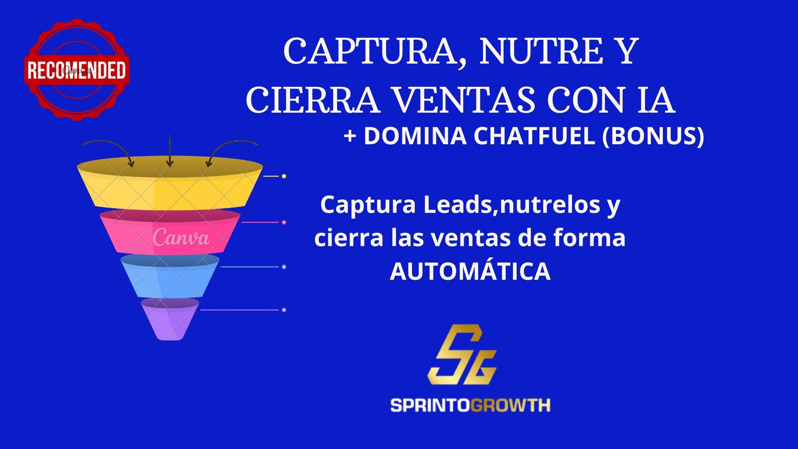 Captura, Nutre y Cierra Ventas Automáticas con IA + Domina Chatfuel (Bonus)